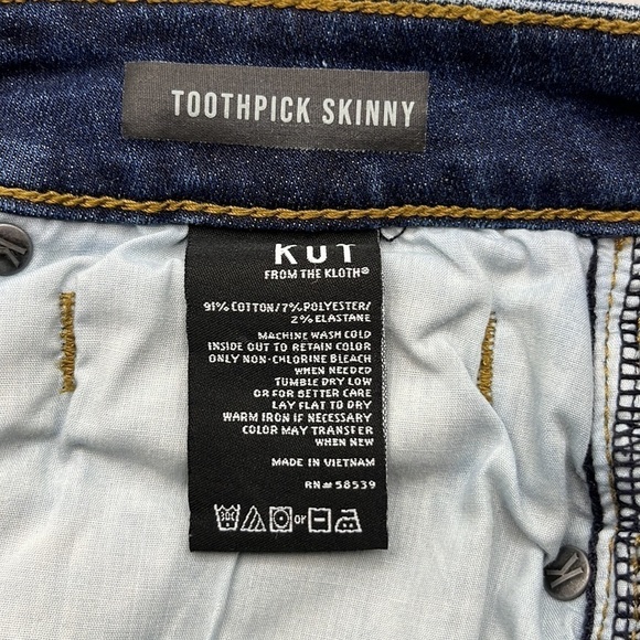 Kut From The Kloth Toothpick Skinny Jeans Size 6 - Picture 10 of 16